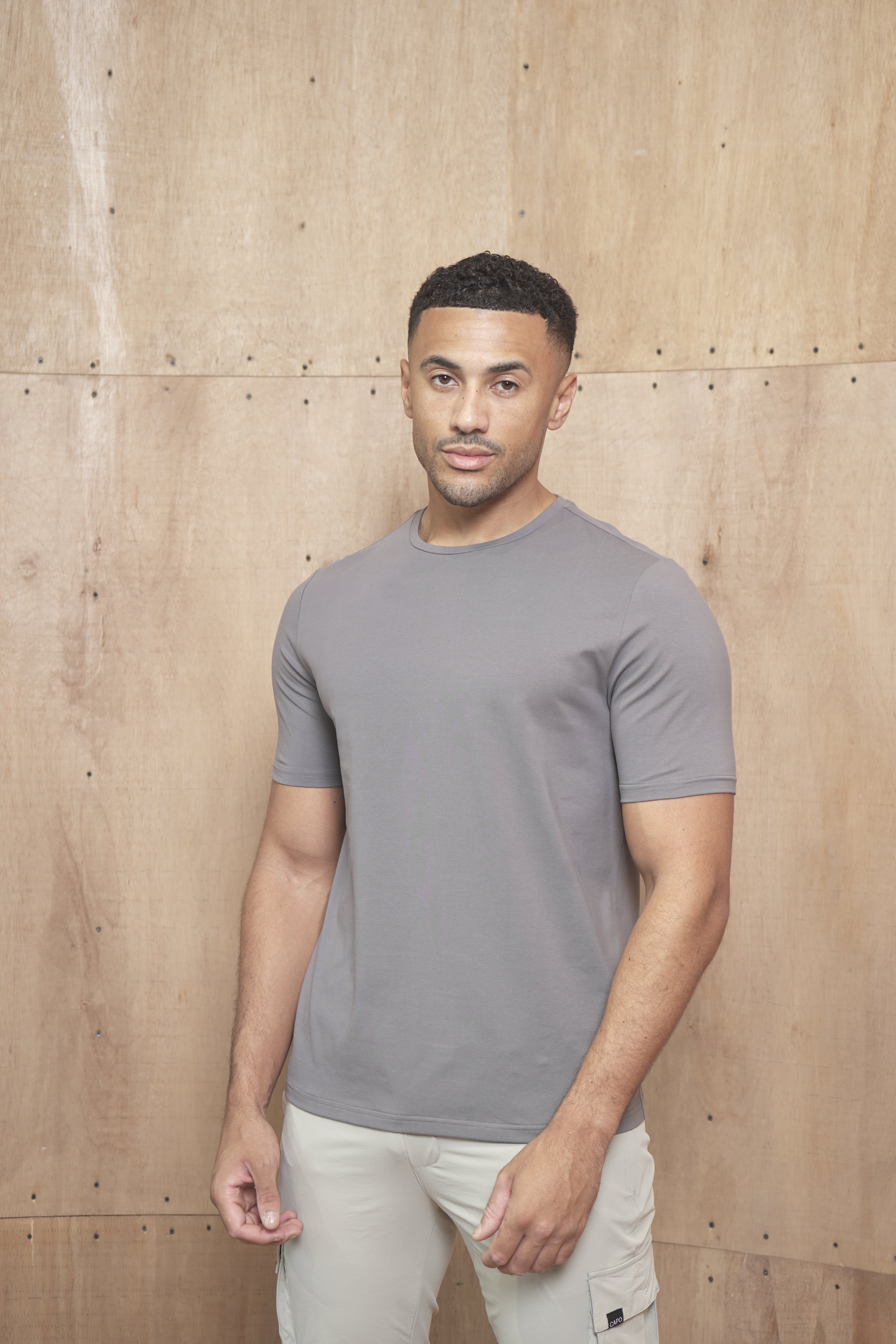 CAPO Every Day Crew Neck Cotton Slate Grey T-Shirt
